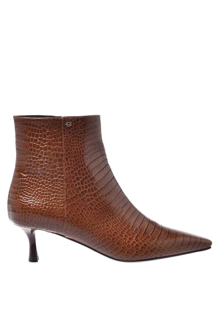 Кожени боти с животинска шарка - Кафяв Baldinini