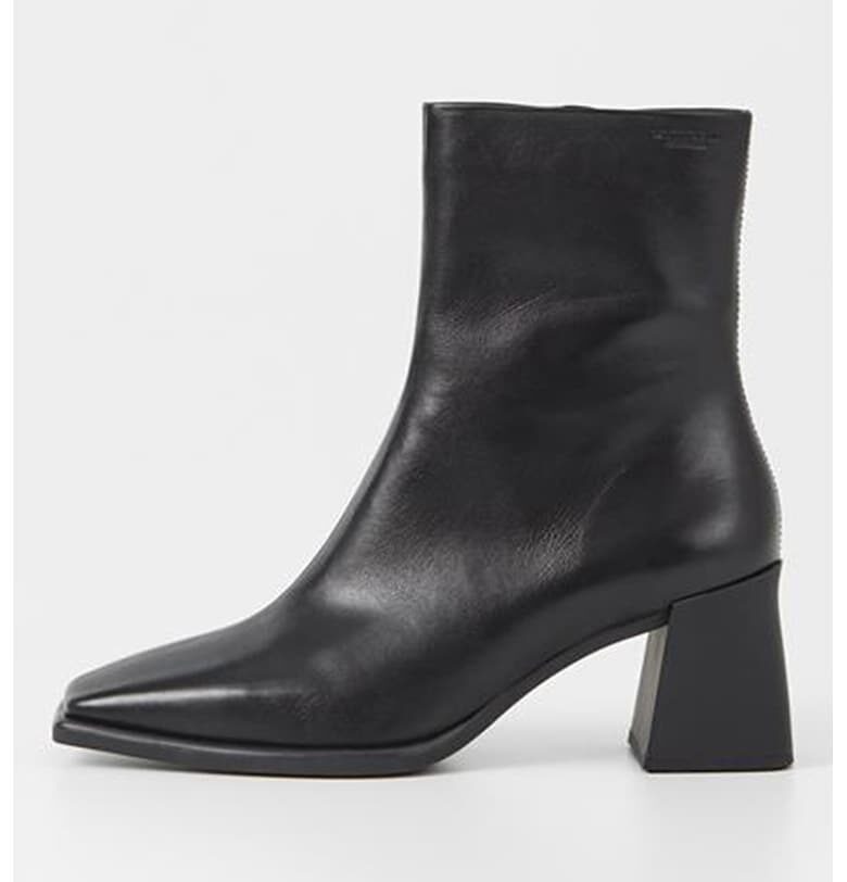 Кожени боти с квадратен връх - Черен Vagabond Shoemakers