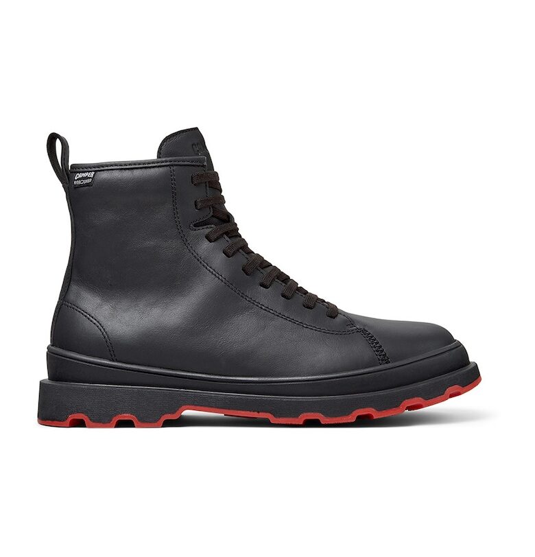 Кожени боти с контрастна подметка - Черен Camper