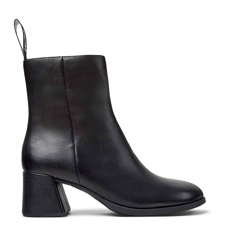 Кожени боти с масивен ток  - Черен Camper