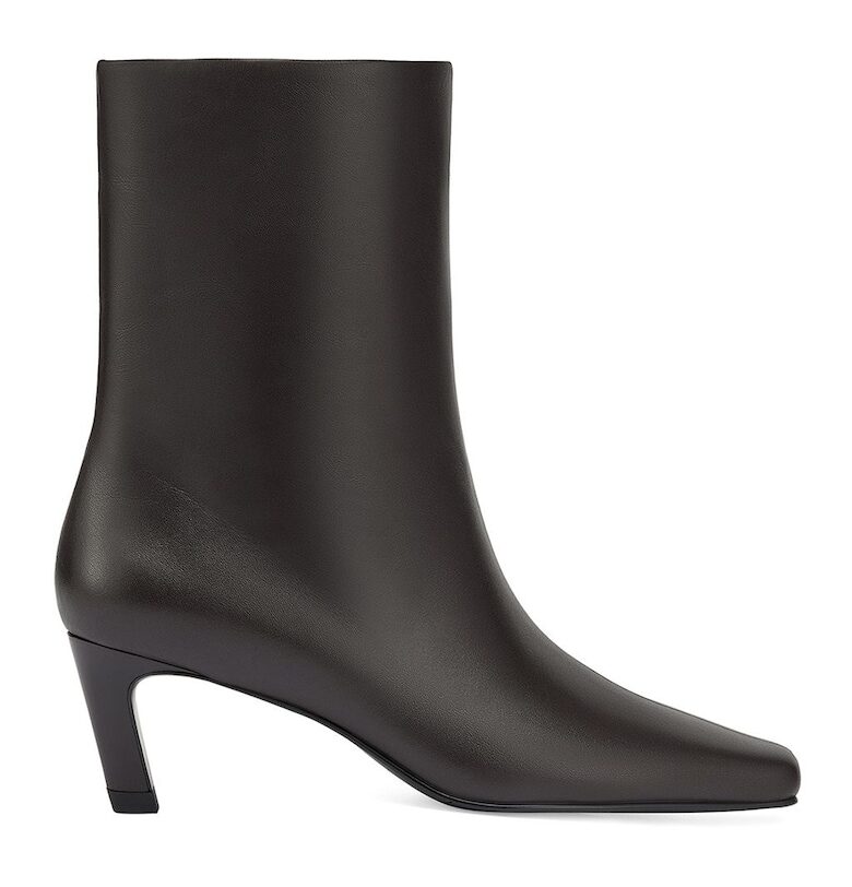 Кожени боти с остър връх - Тъмнокафяв Potamy