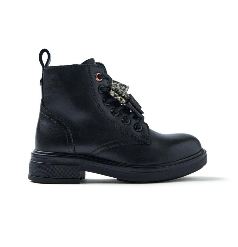 Кожени боти с панделки - Черен Gioseppo