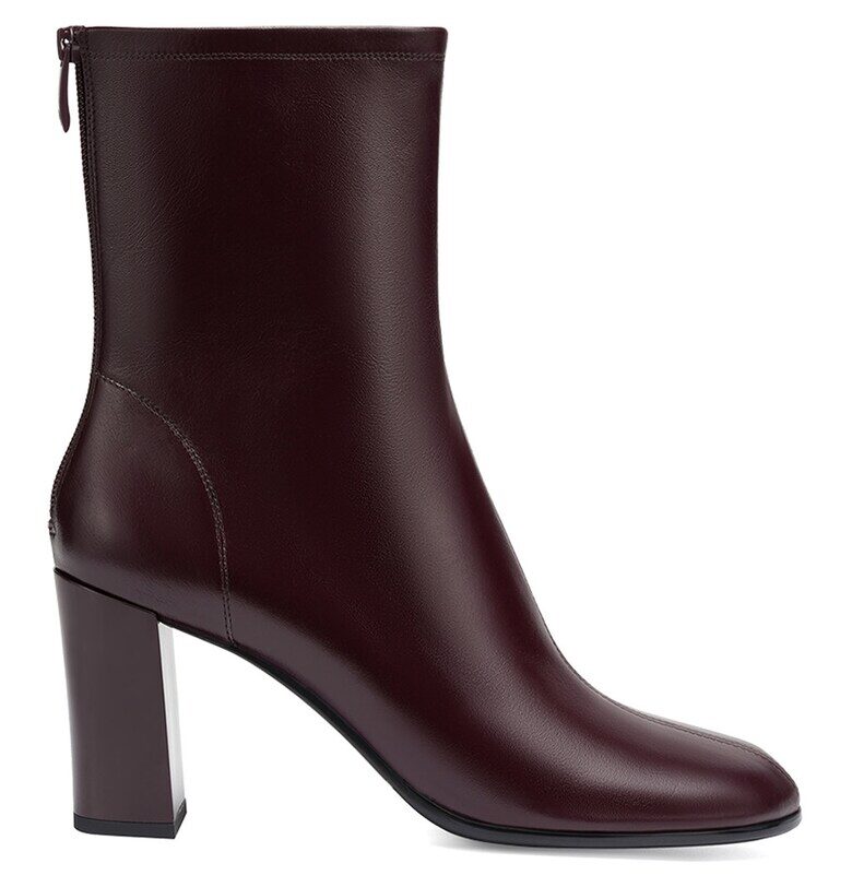 Кожени боти с ток - Бордо Potamy