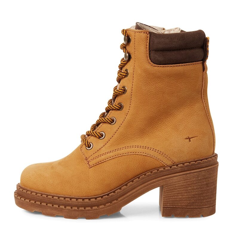 Кожени боти с ток - Карамел Tamaris