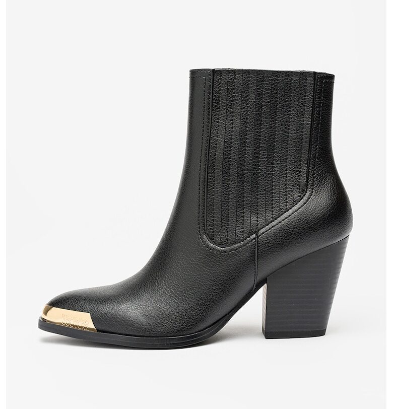 Кожени боти с ток - Черен Versace Jeans Couture