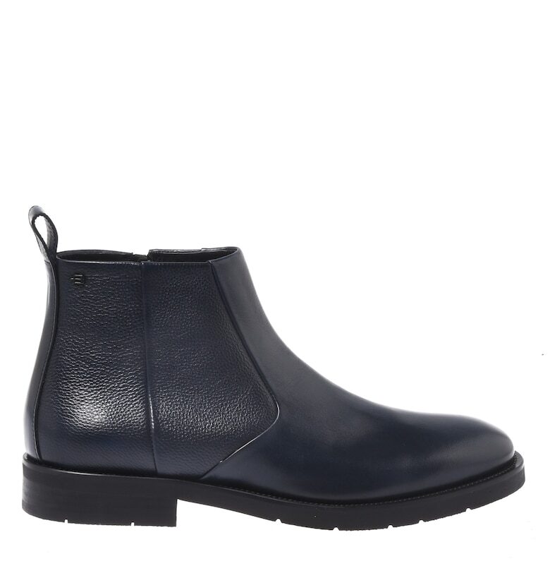 Кожени боти с цип - Син Baldinini