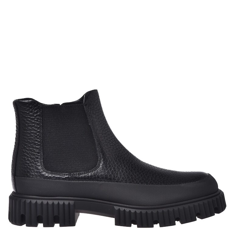 Кожени боти с цип - Черен Baldinini