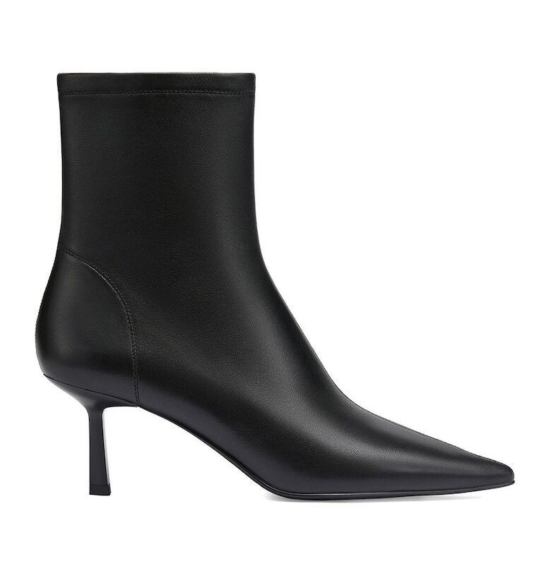 Кожени боти със заострен връх - Черен Potamy