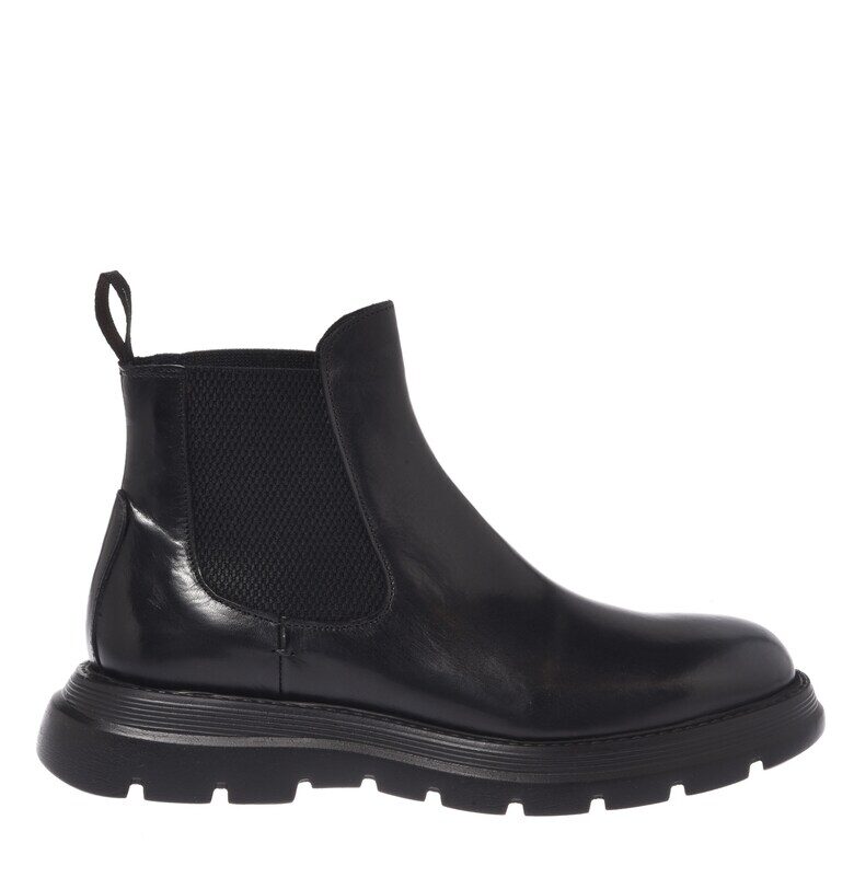 Кожени боти челси - Черен Baldinini