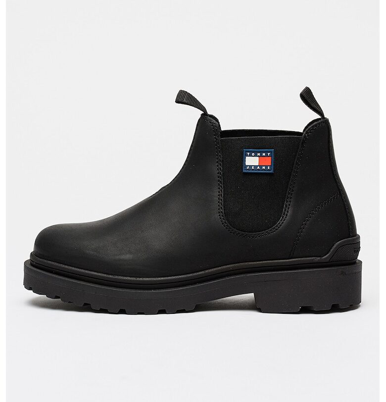 Кожени боти челси - Черен Tommy Jeans