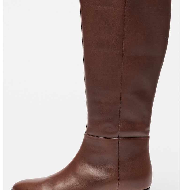 Кожени ботуши Felicity - Канелено кафяво Geox