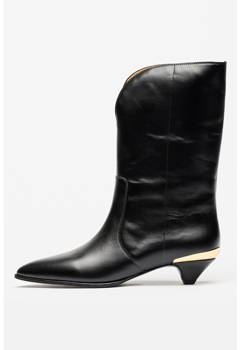 Кожени ботуши - Черен Love Moschino