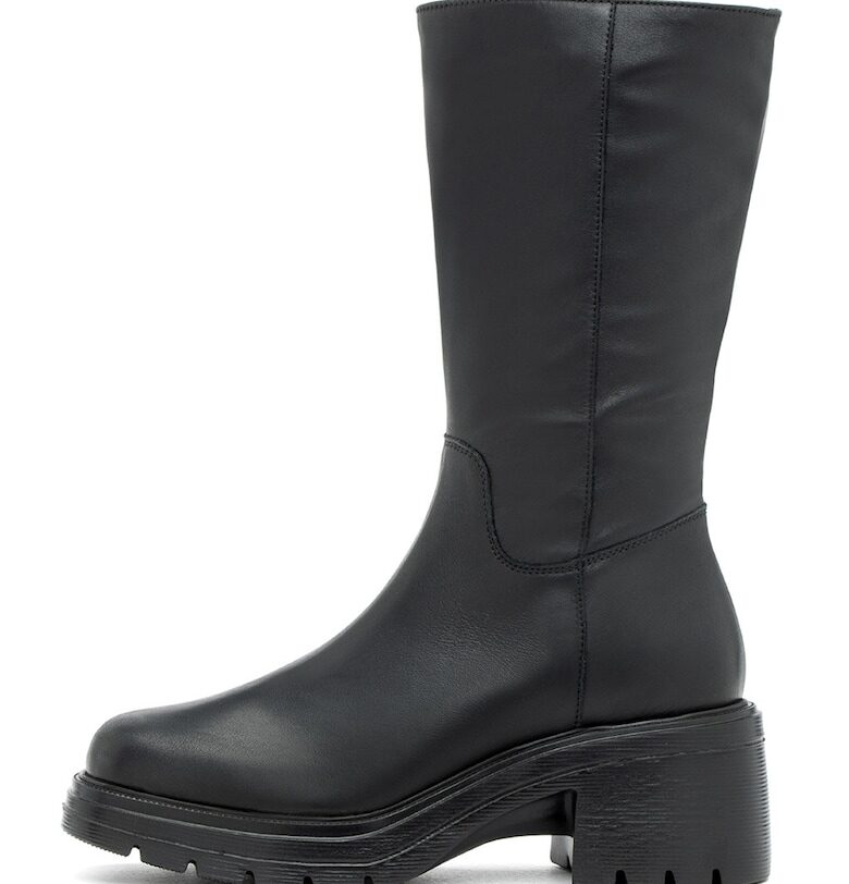 Кожени ботуши - Черен RYLKO