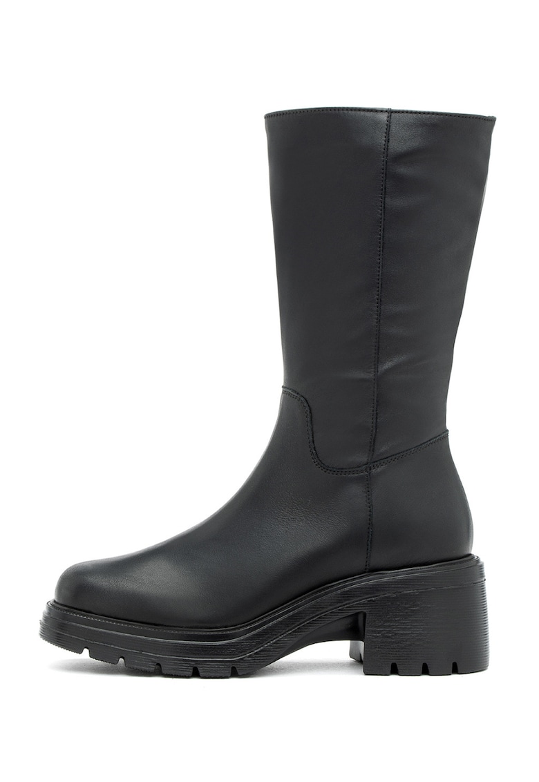 Кожени ботуши - Черен RYLKO
