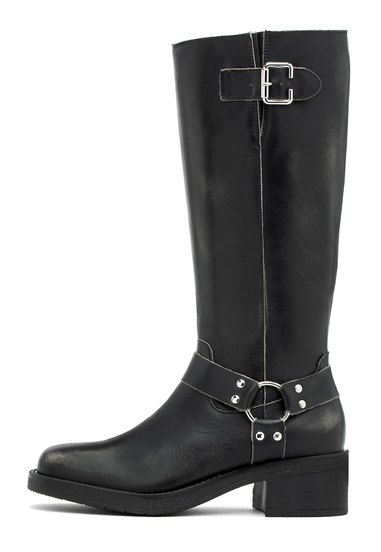 Кожени ботуши - Черен RYLKO