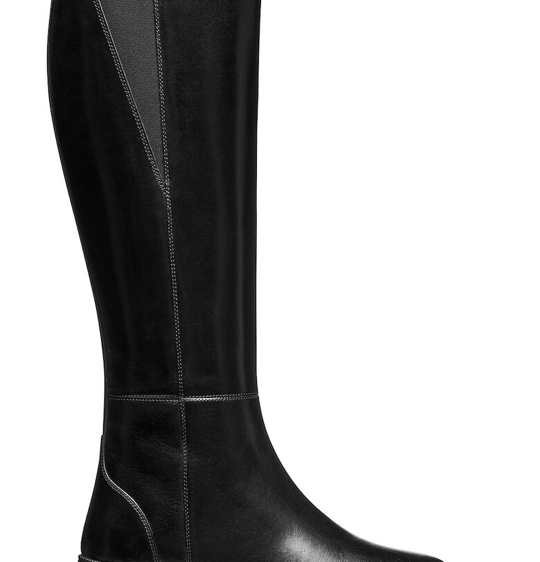 Кожени ботуши без закопчаване - Черен Geox