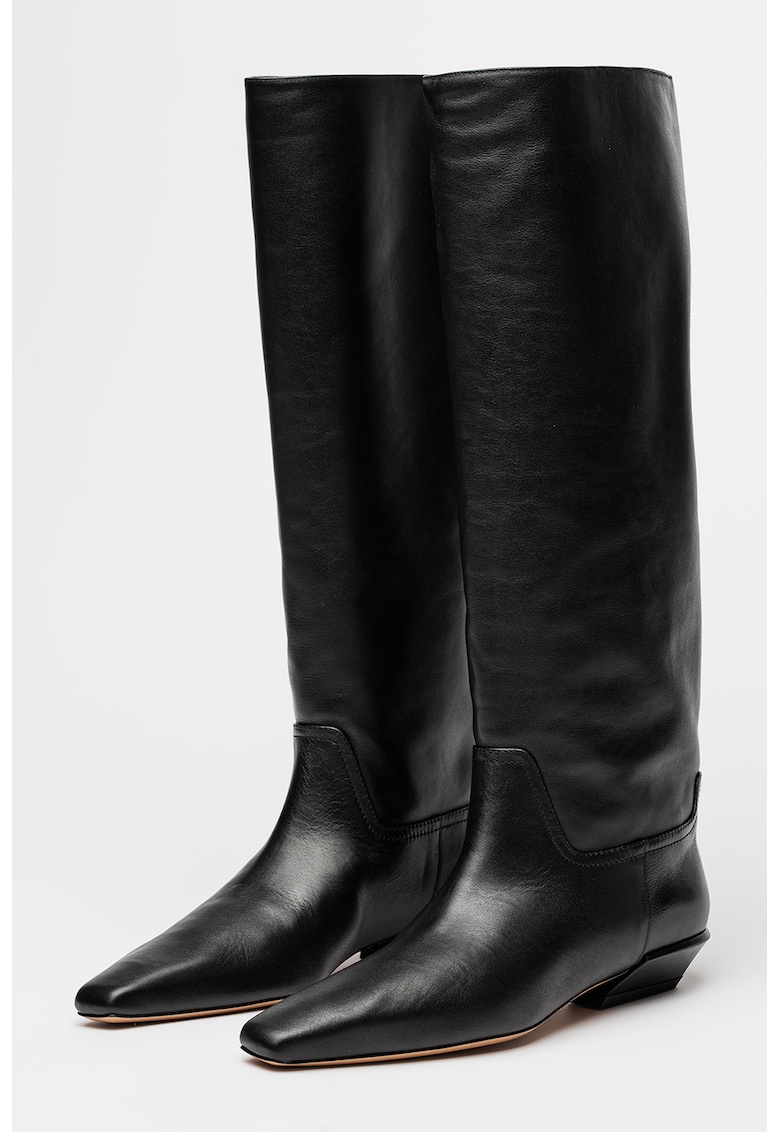 Кожени ботуши до коляното Bettina - Черен PARIS TEXAS