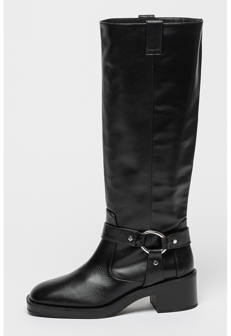 Кожени ботуши до коляното Jax - Черен STUART WEITZMAN