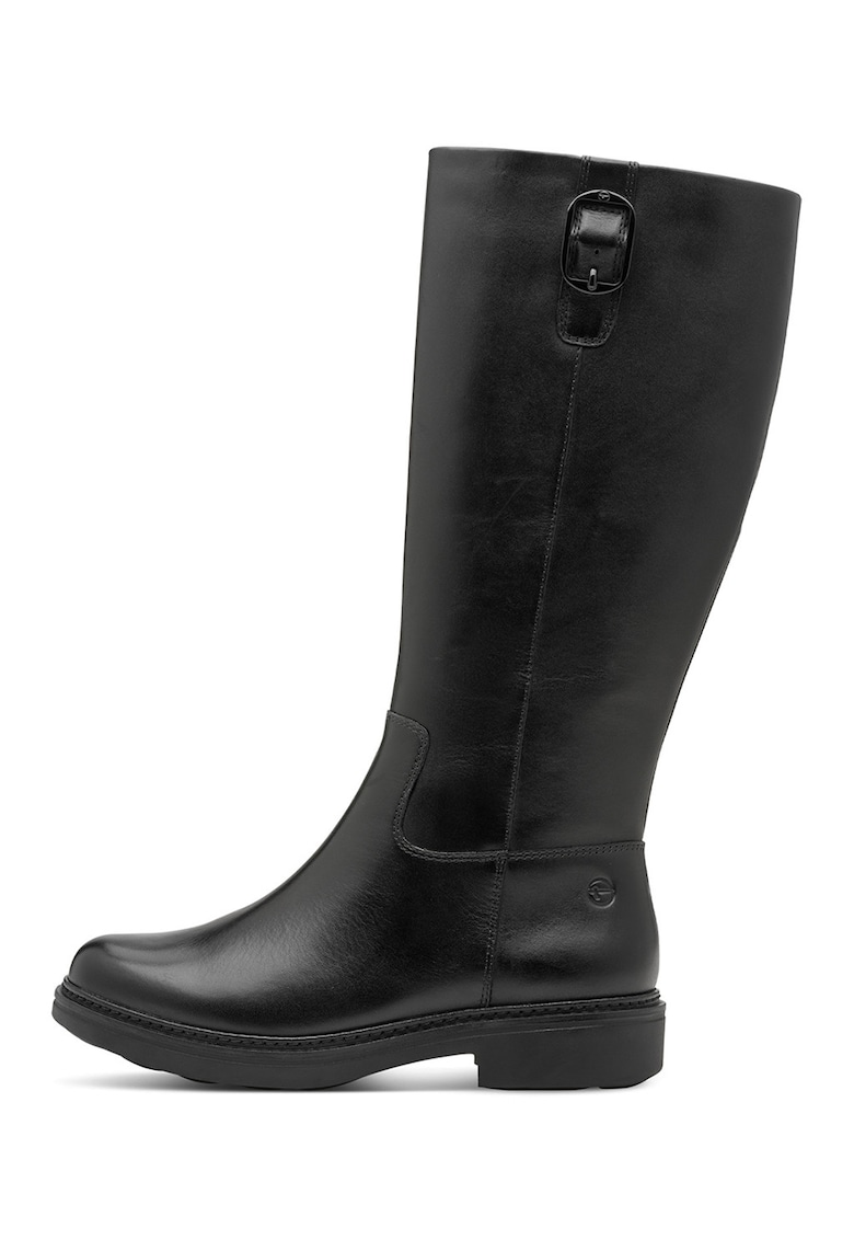 Кожени ботуши с еко кожа - Черен Tamaris Comfort