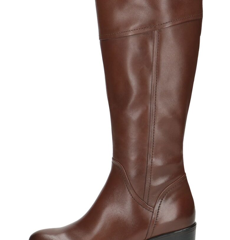 Кожени ботуши с масивен ток - Коняк кафяв Caprice