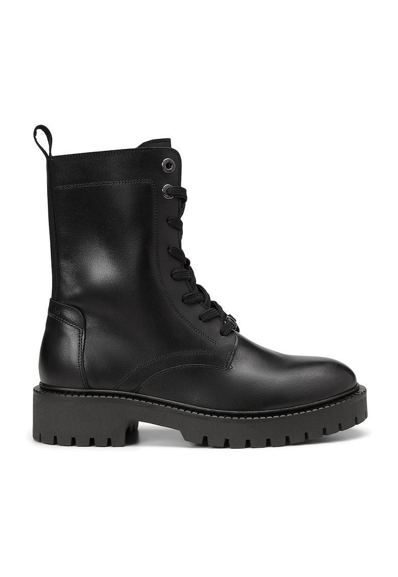 Кожени ботуши с цип - Черен Marc OPolo