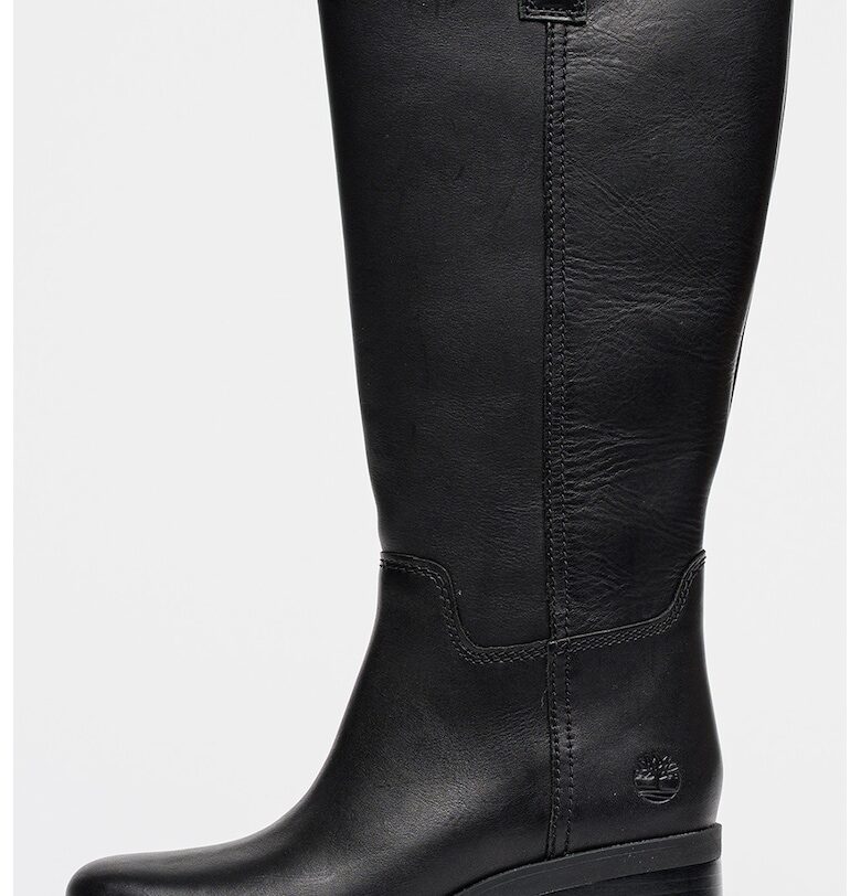 Кожени дълги ботуши Bellevaux с масивен ток - Черен Timberland