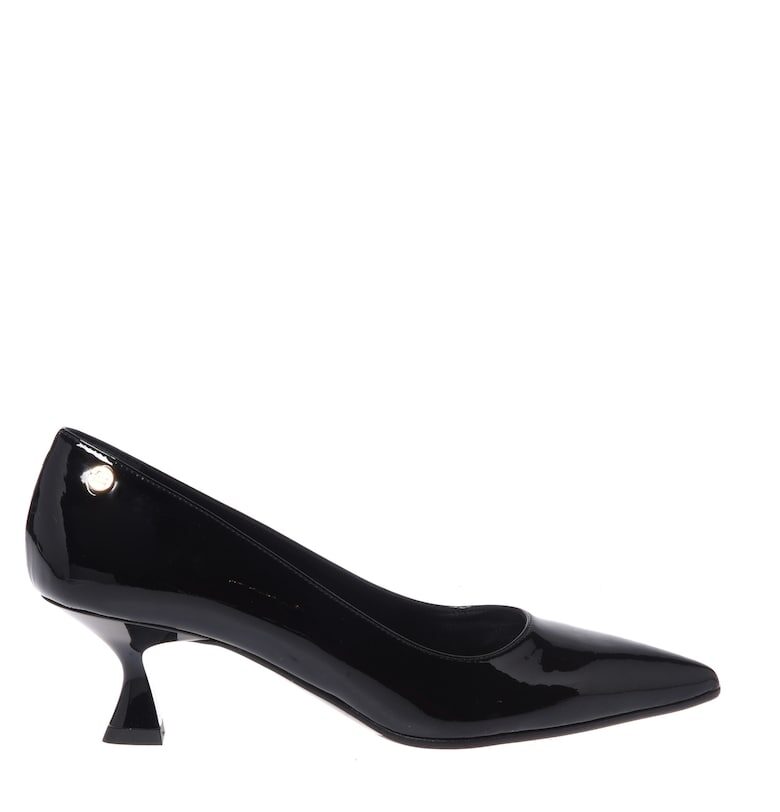 Кожени заострени обувки - Черен Baldinini