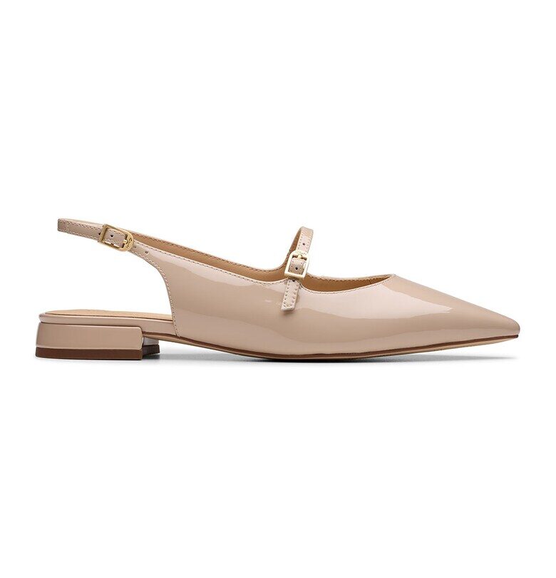 Кожени заострени пантофки Sensa - Бежов Clarks