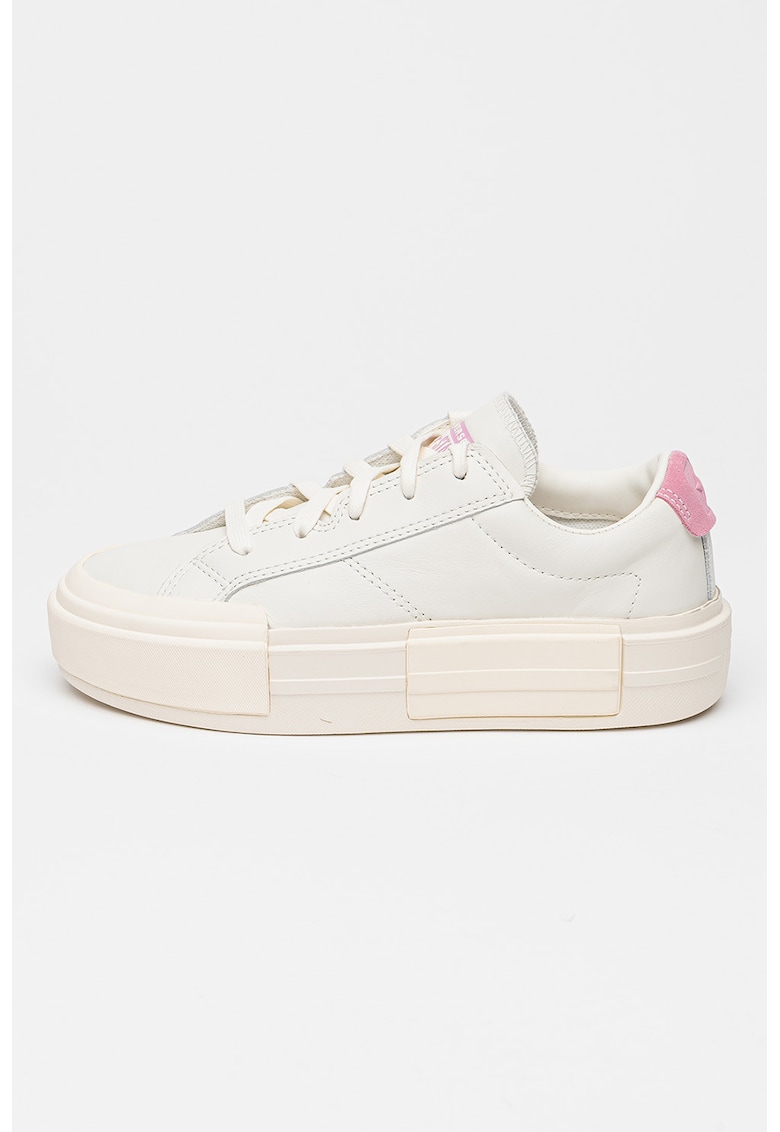 Кожени маратонки Cruise с равна платформа - Бял Converse