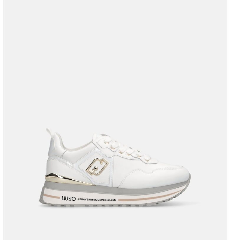 Кожени маратонки с лого - Бял Liu Jo