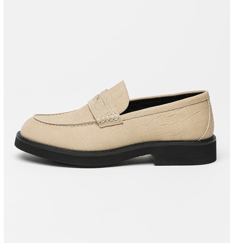 Кожени мокасини Eleri - Сиво-бежов BOSS