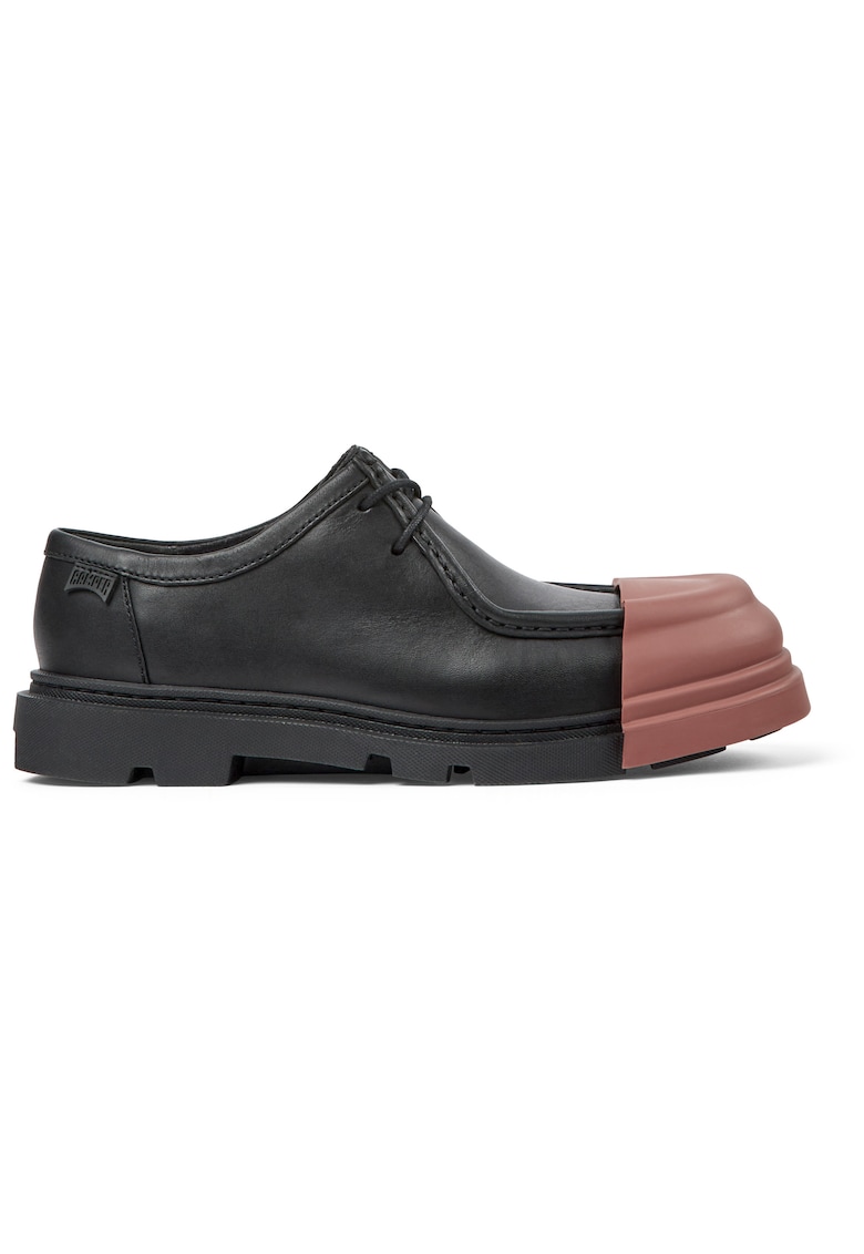 Кожени мокасини Junction - Черен/Бледочервен Camper