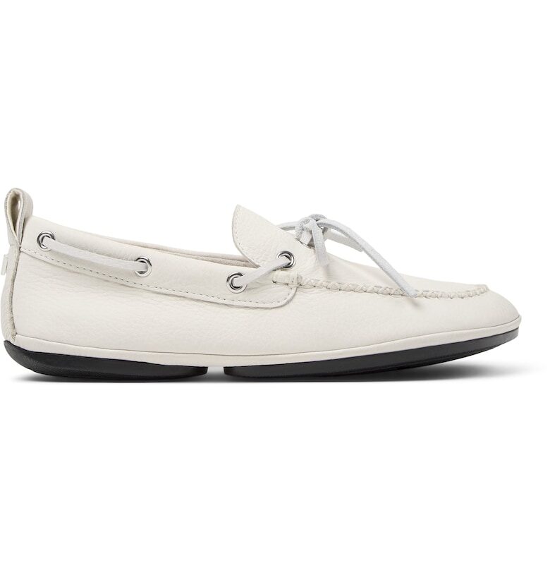 Кожени мокасини Right Nina с лого - Бял Camper