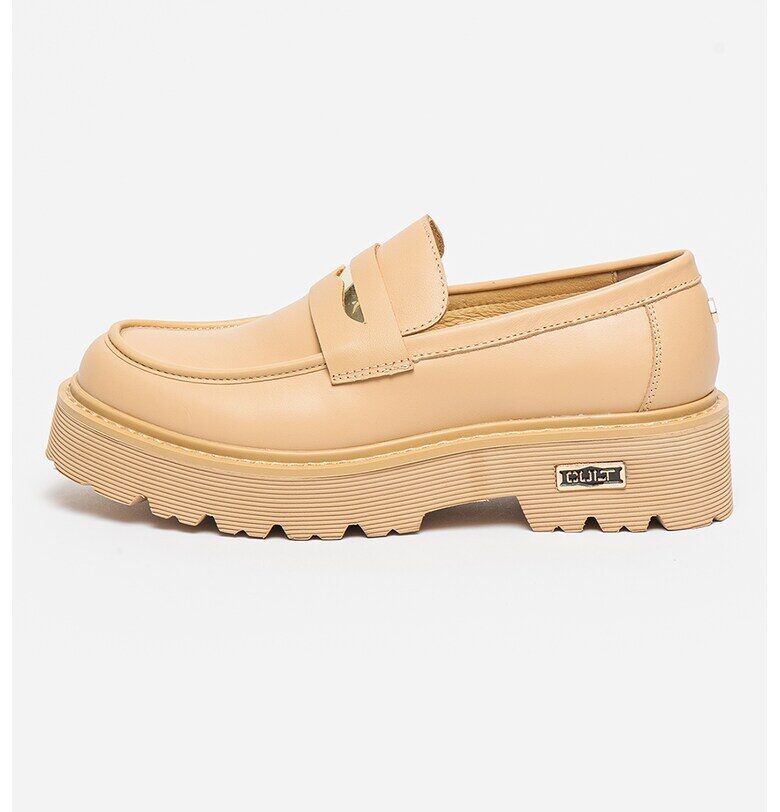 Кожени мокасини Slash - Бежов Cult