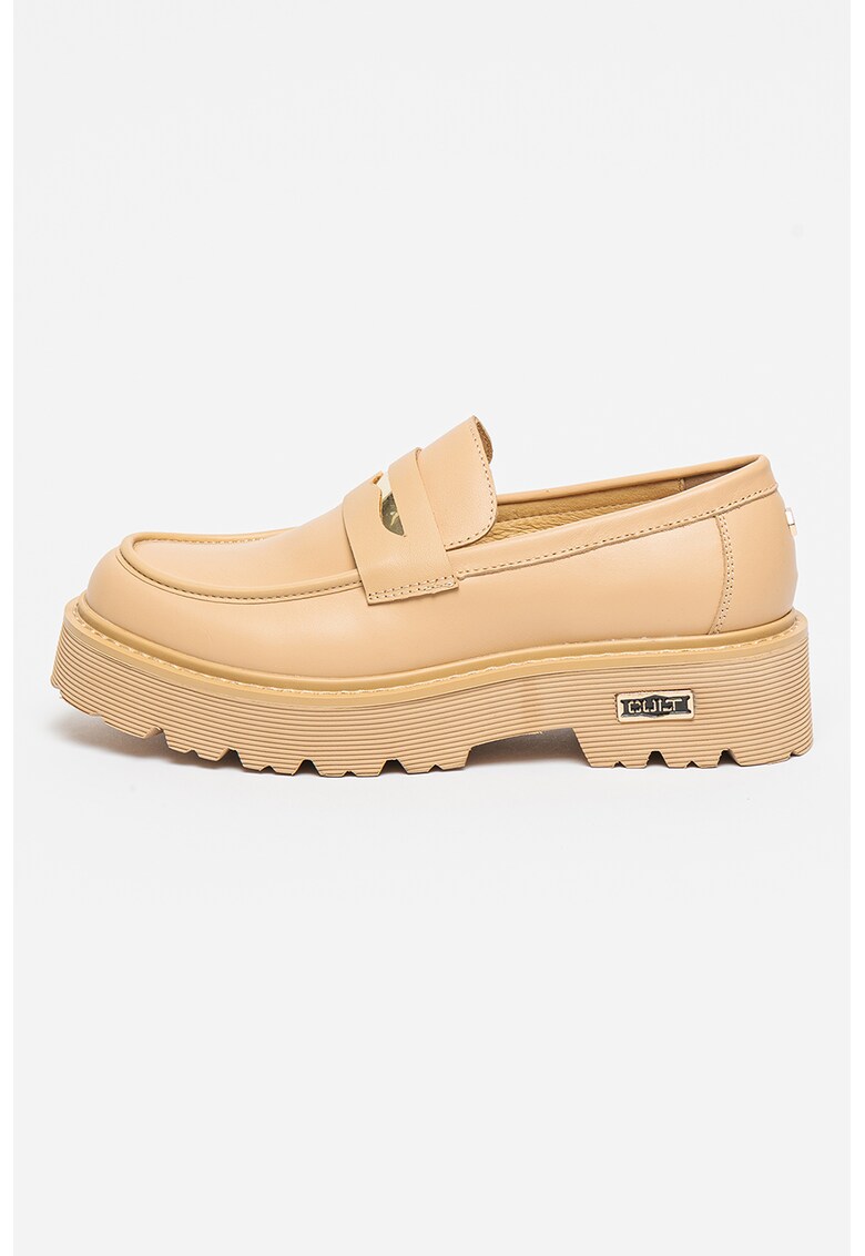 Кожени мокасини Slash - Бежов Cult