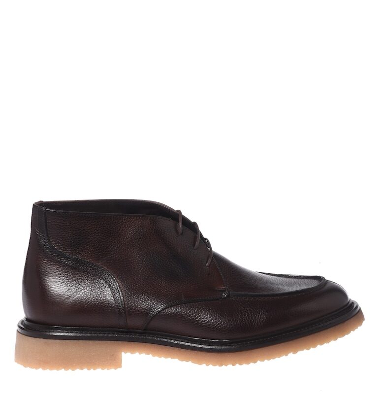 Кожени мокасини с връзки - Тъмнокафяв Baldinini