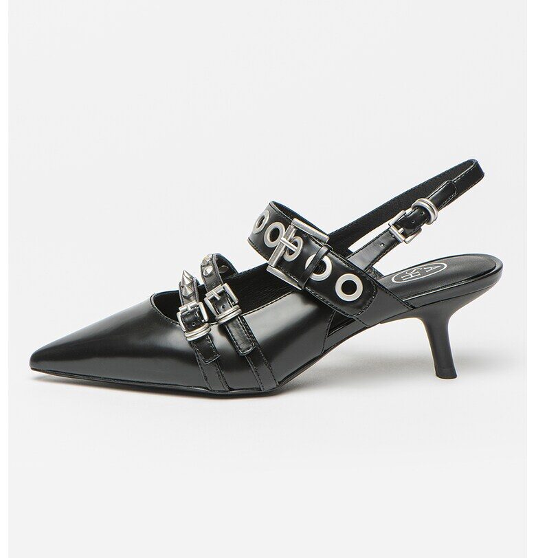 Кожени обувки Babel с капси - Черен ASH