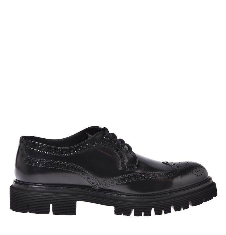 Кожени обувки Brogue - Черен Baldinini