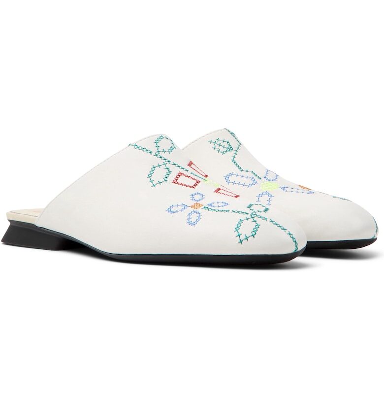 Кожени обувки Cai Myra - Бял Camper