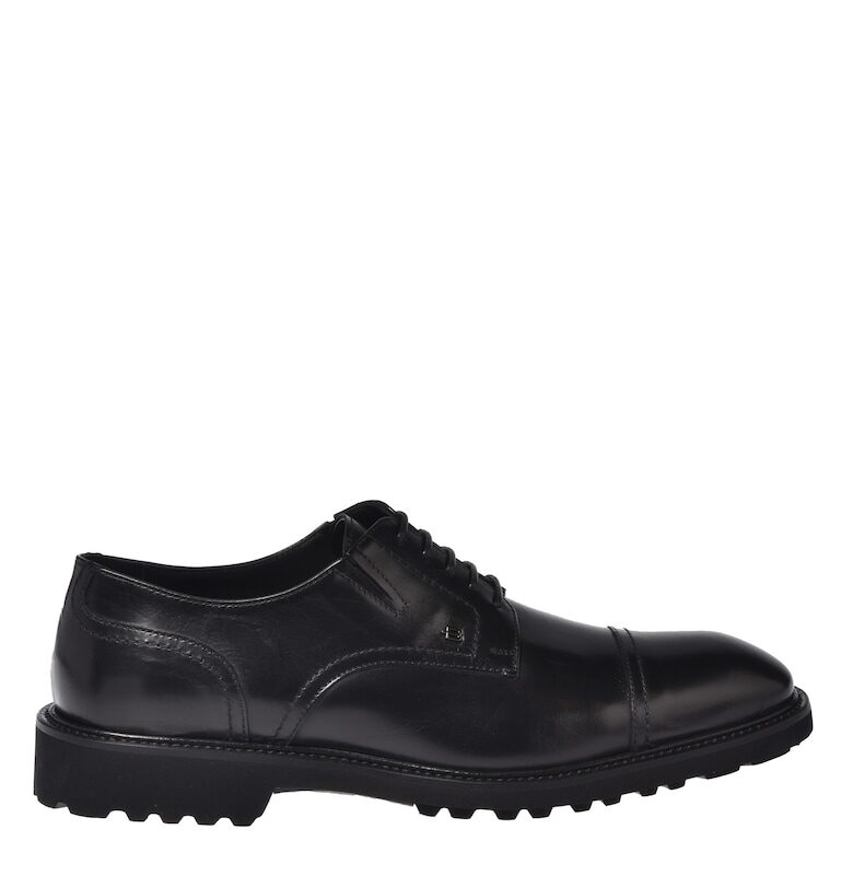 Кожени обувки Derby - Черен Baldinini