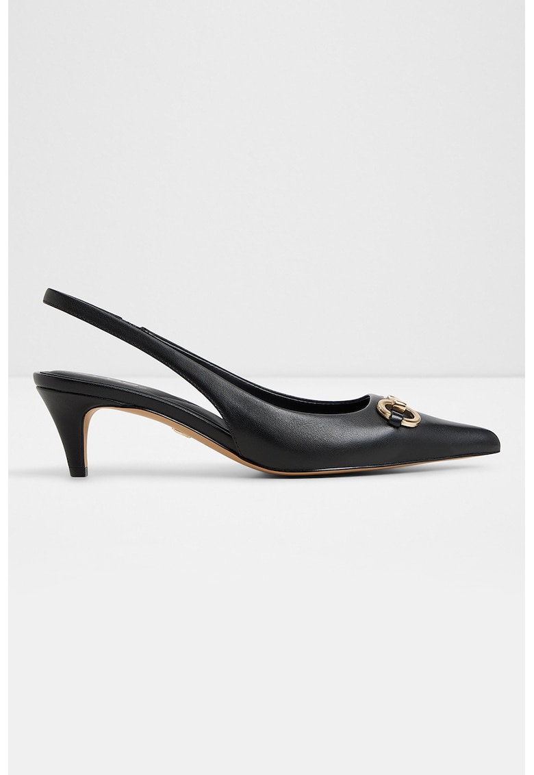 Кожени обувки Finnea с отворена пета - Златист/Черен Aldo