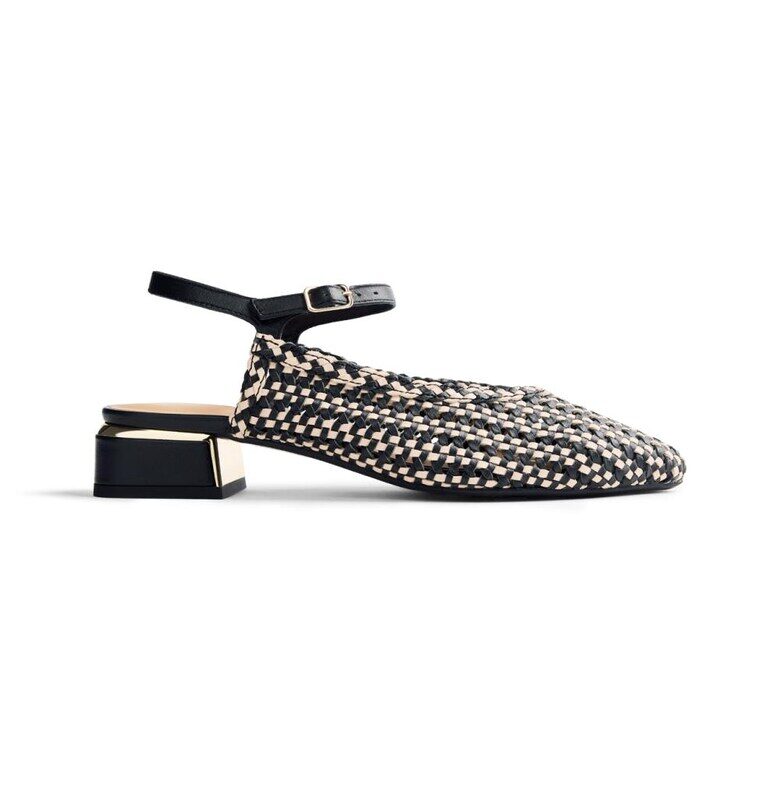 Кожени обувки Hoyt със сплетен дизайн - Черен Gioseppo