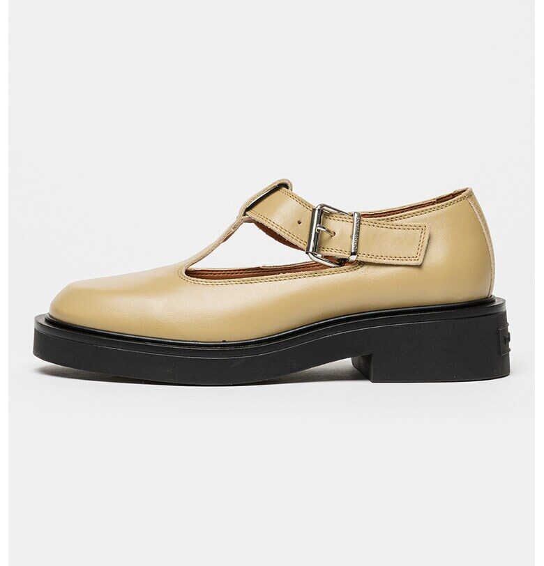 Кожени обувки Mary Jane - Тъмнобежово Tommy Jeans