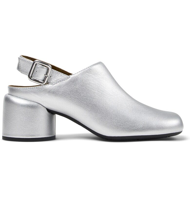 Кожени обувки Niki 1177 с отворена пета - Сребрист Camper