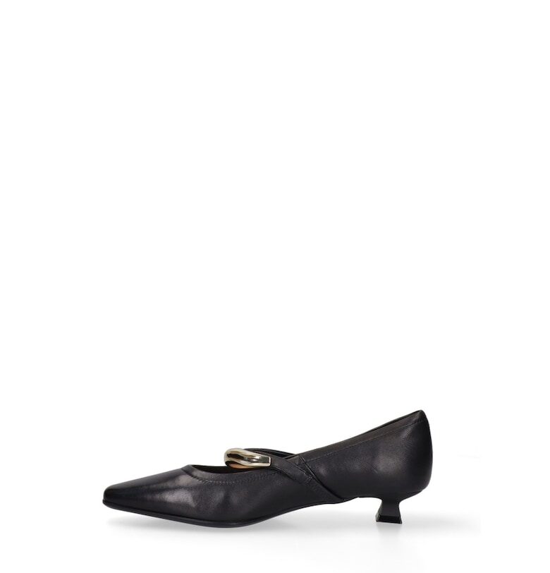 Кожени обувки Silvana с котешки ток - Черен Marc Ellis