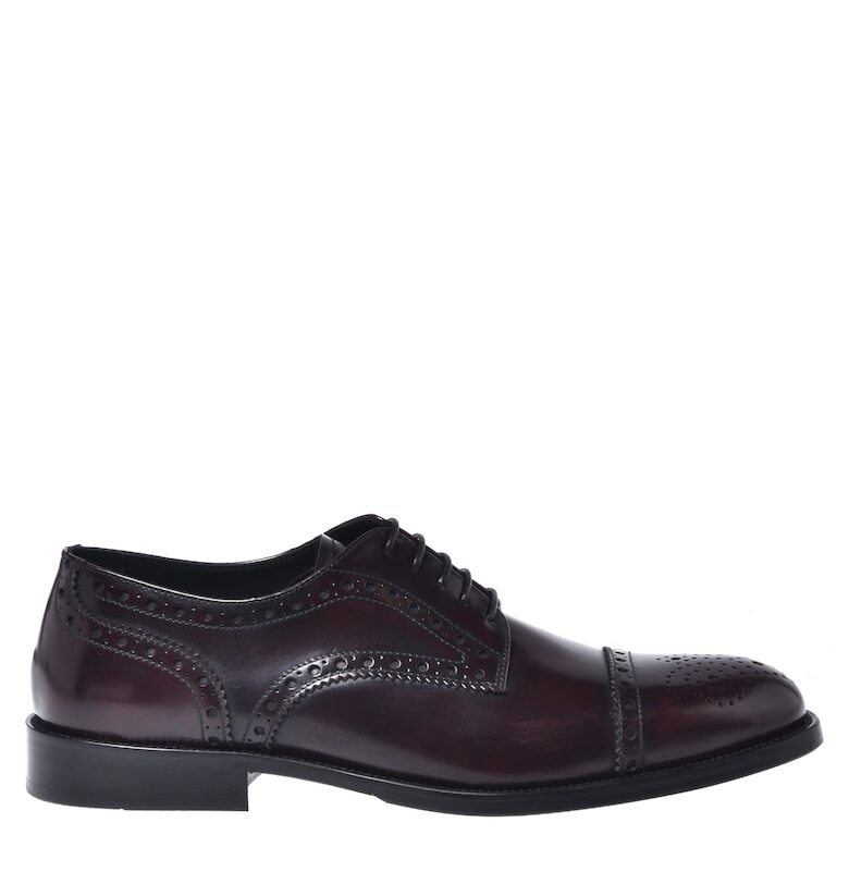 Кожени обувки derby - Бордо Baldinini