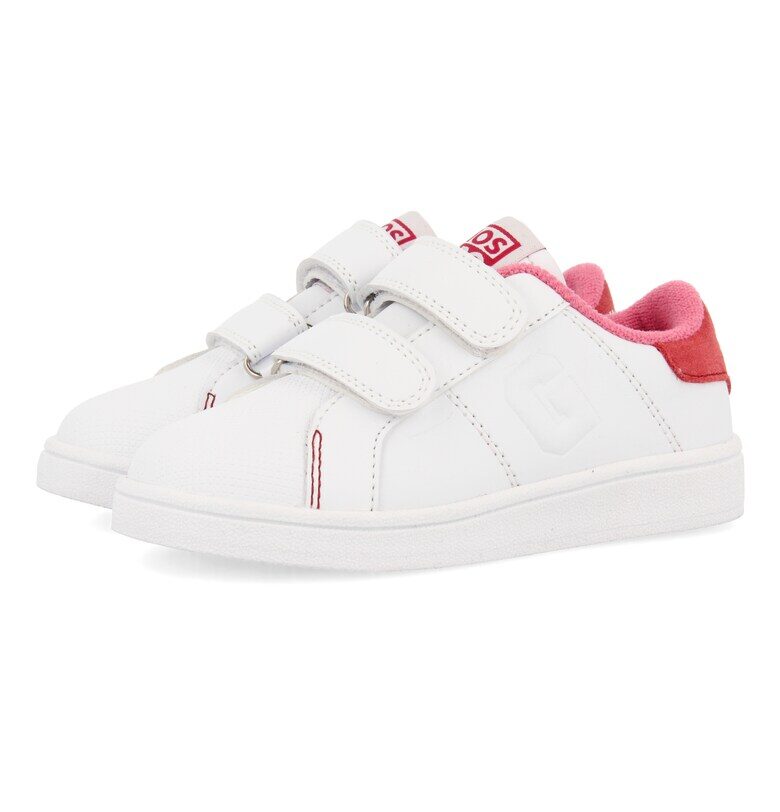 Кожени обувки с велур и велкро - Розово Gioseppo