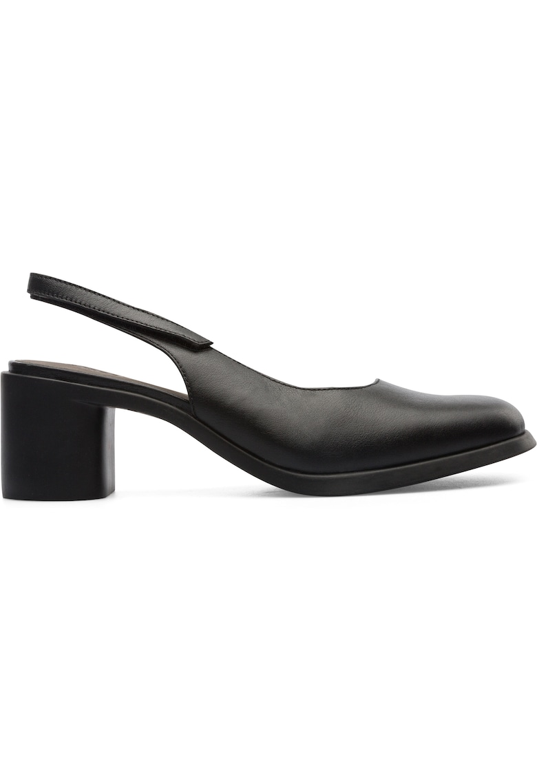 Кожени обувки с гола пета Meda - Черен Camper