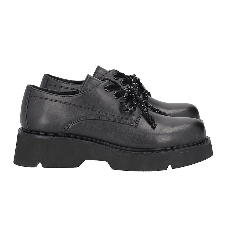 Кожени обувки с масивен дизайн - Черен Tosca Blu