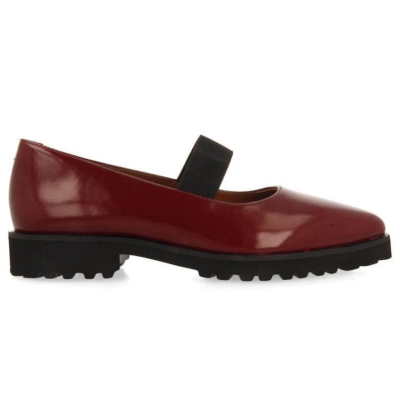 Кожени обувки с масивен ток - Бордо Gioseppo